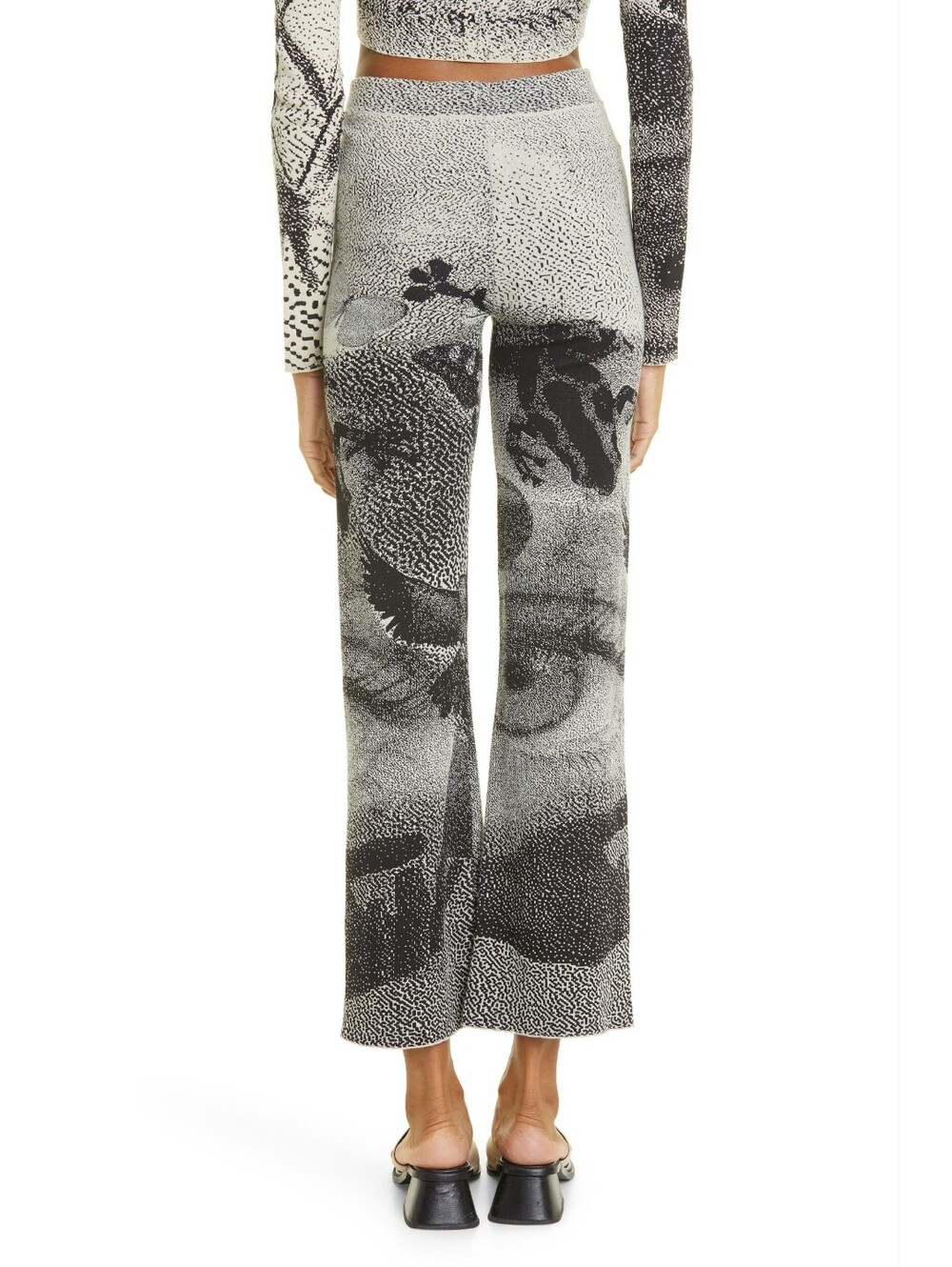 Paloma Wool - Mia Crop Flare Knit Elastic waist Pants - S - Picture 8 of 8